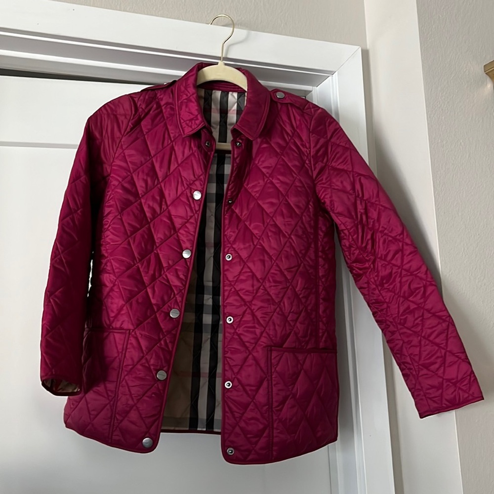 Burberry Girls Raspberry Size 12Y Jacket